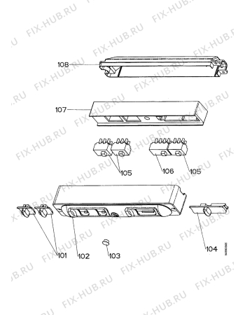 Взрыв-схема вытяжки Alno AEF3450S - Схема узла Functional parts